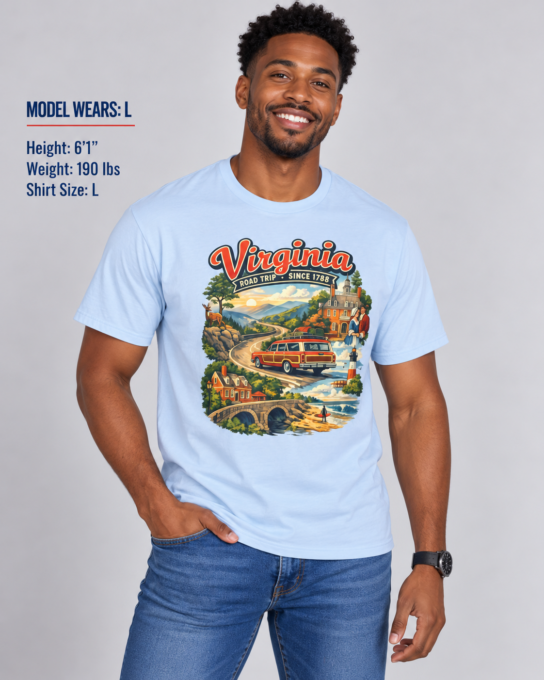 Virginia Road Trip Unisex Softstyle T Shirt State Pride Graphic Tee Collections FS03