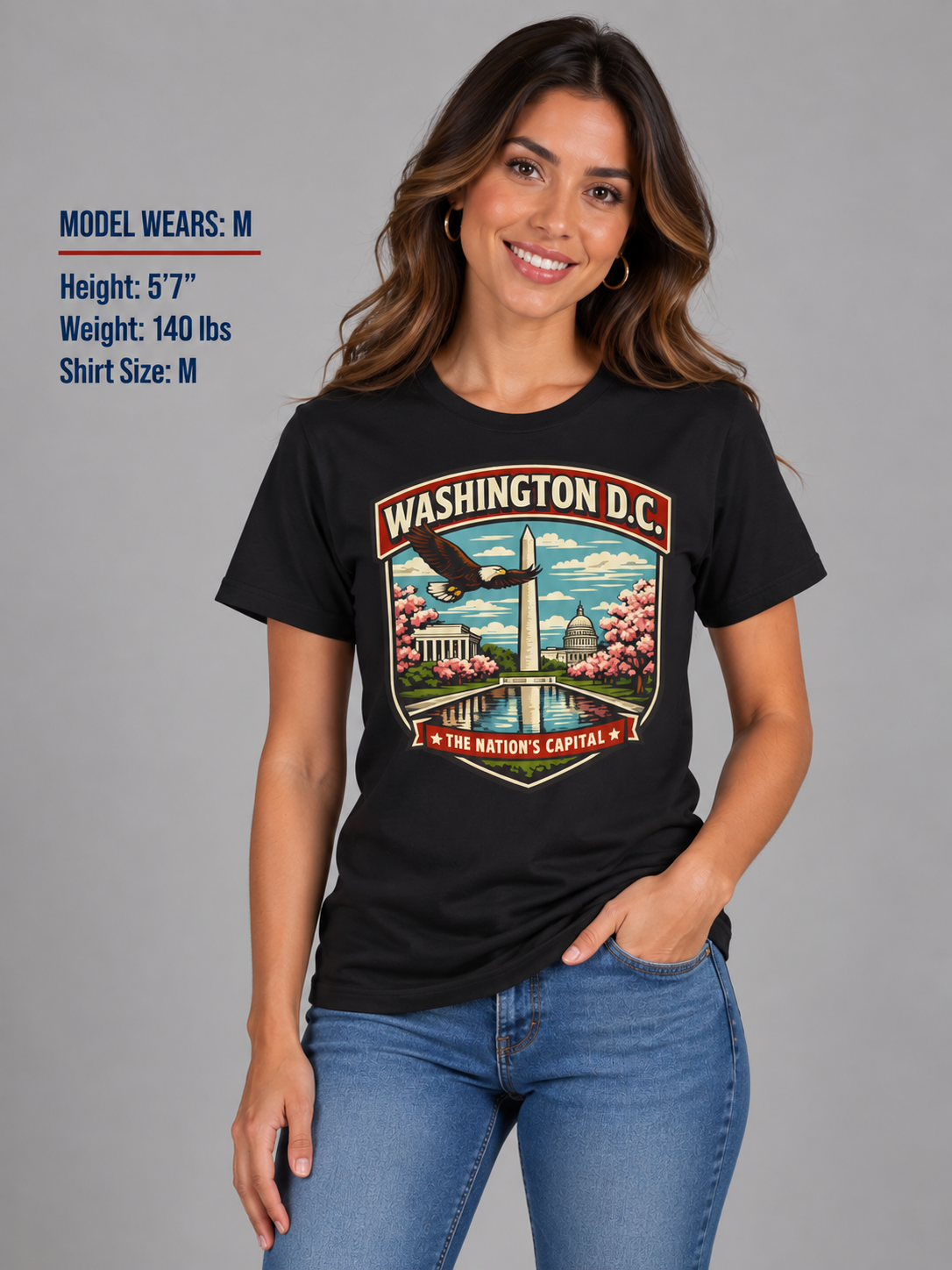 Washington D.C. Nation Capital Adventure Unisex Softstyle T Shirt State Pride Graphic Tee Collections FS03