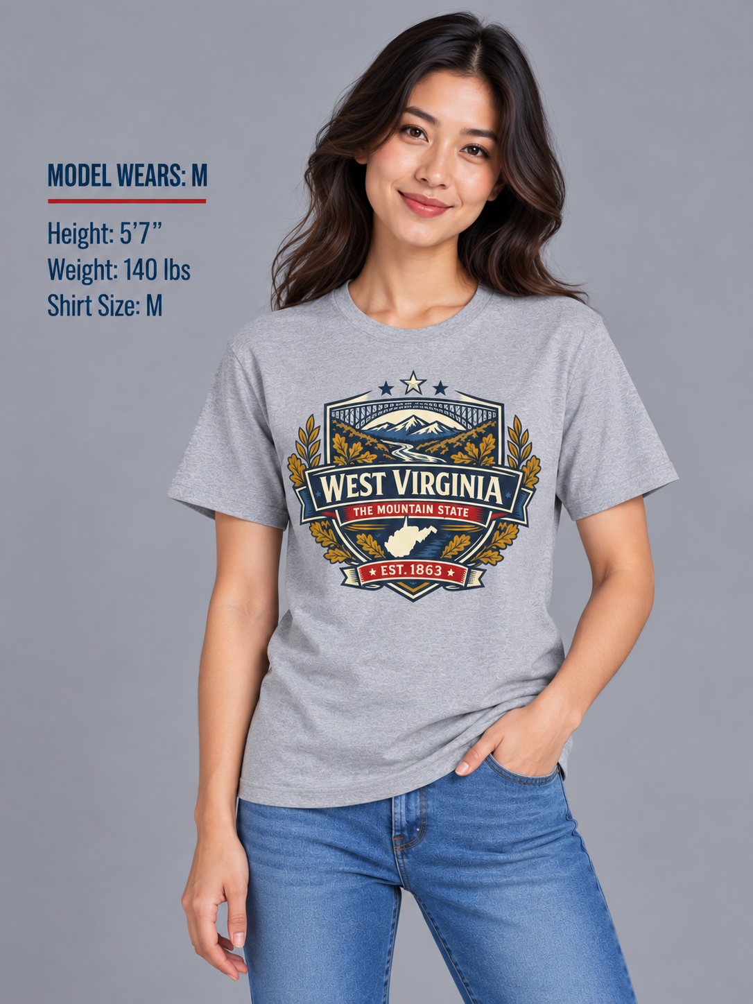 West Virginia Heritage Badge Unisex Softstyle T Shirt State Pride Graphic Tee Collections FS03