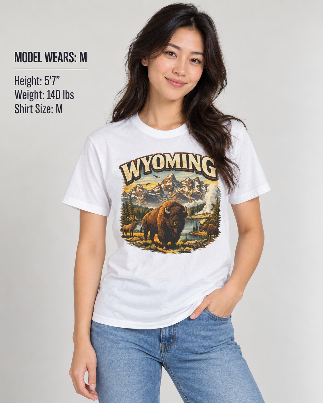 Wyoming Wilderness Unisex Softstyle T Shirt State Pride Graphic Tee Collections FS03