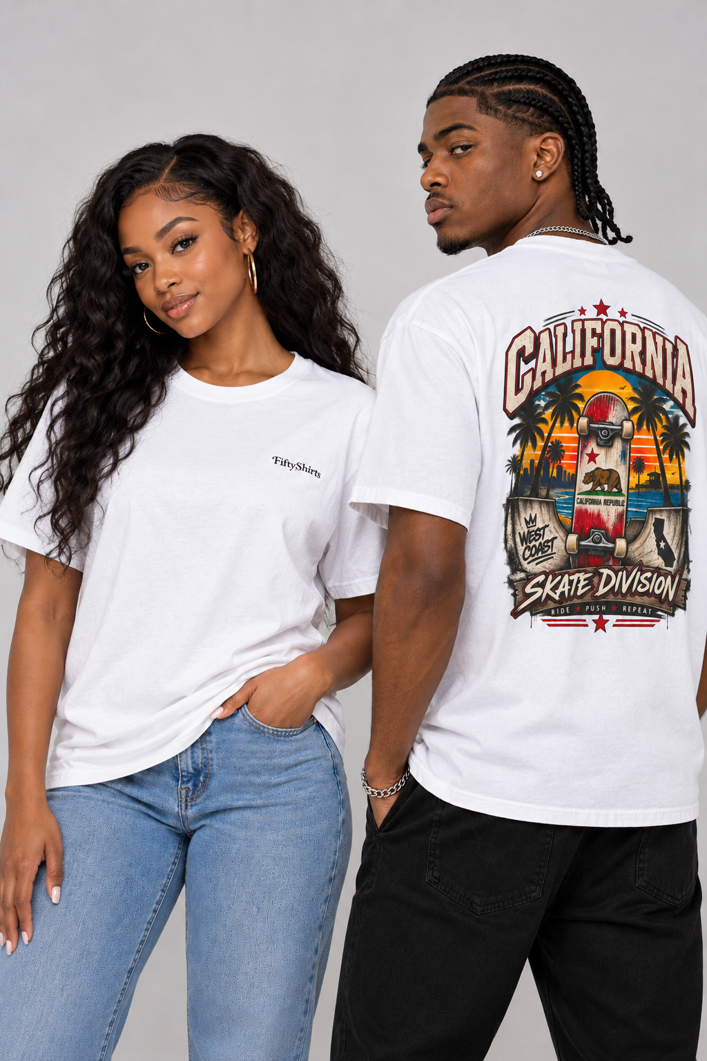 California Skate Division Unisex Comfort Color 1717 Streetwear Graphic Tee