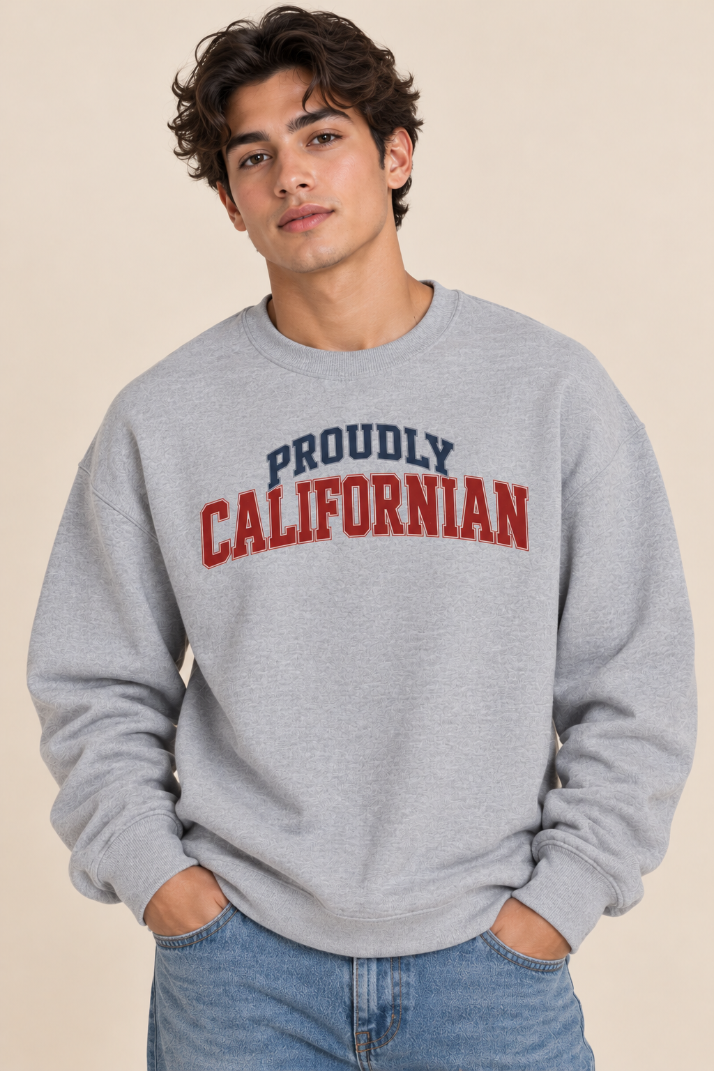 Proudly Californian California Unisex Crewneck Sweatshirt State Name Graphic