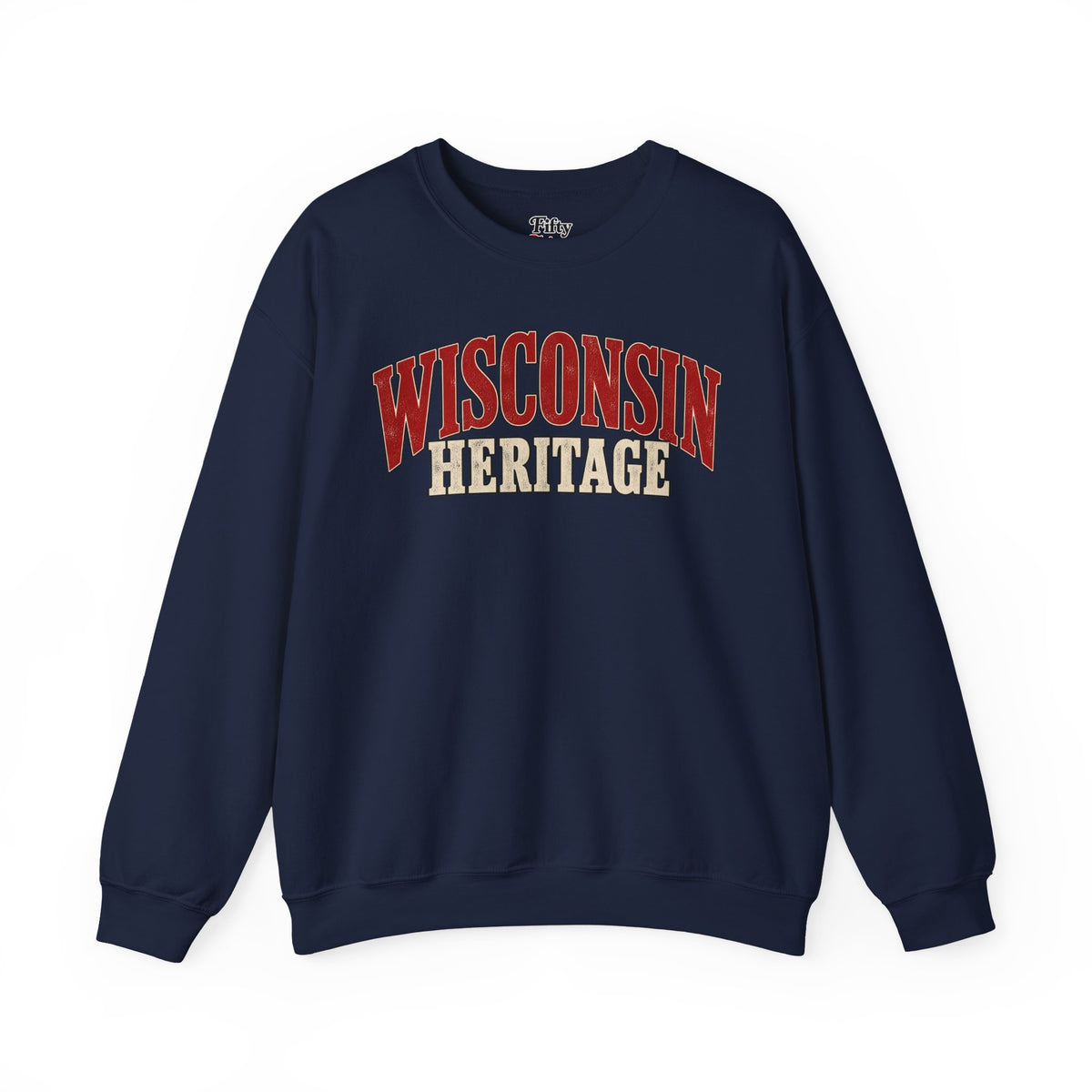 Wisconsin Heritage Unisex Crewneck Sweatshirt State Name Graphic
