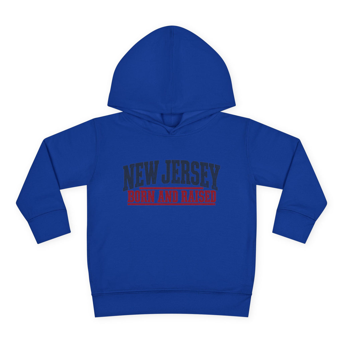New Jersey Born and Raised Vintage Americana Unisex Toddler Pullover Fleece Hoodie