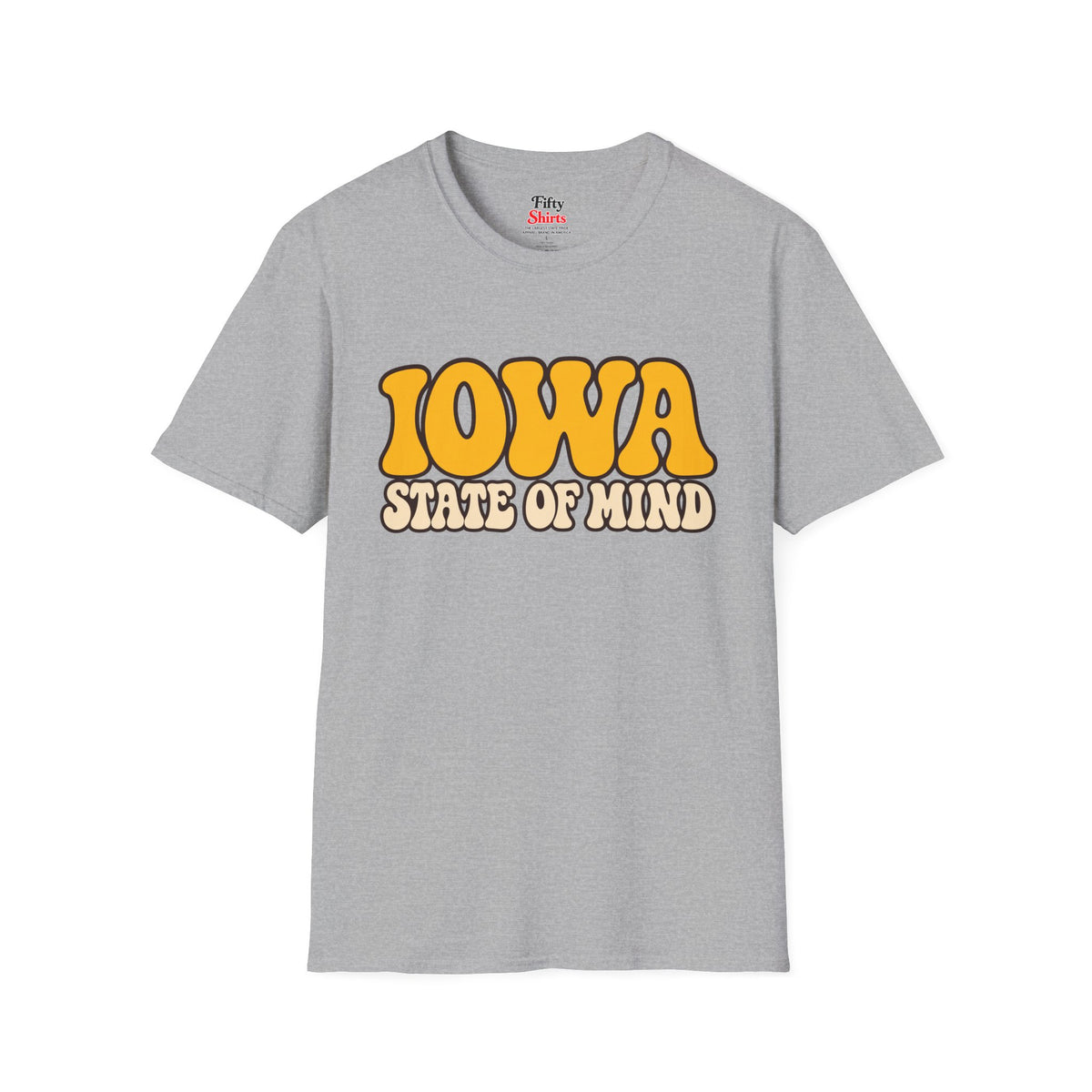 Iowa State of Mind Unisex Softstyle T Shirt State Name Graphic Tee
