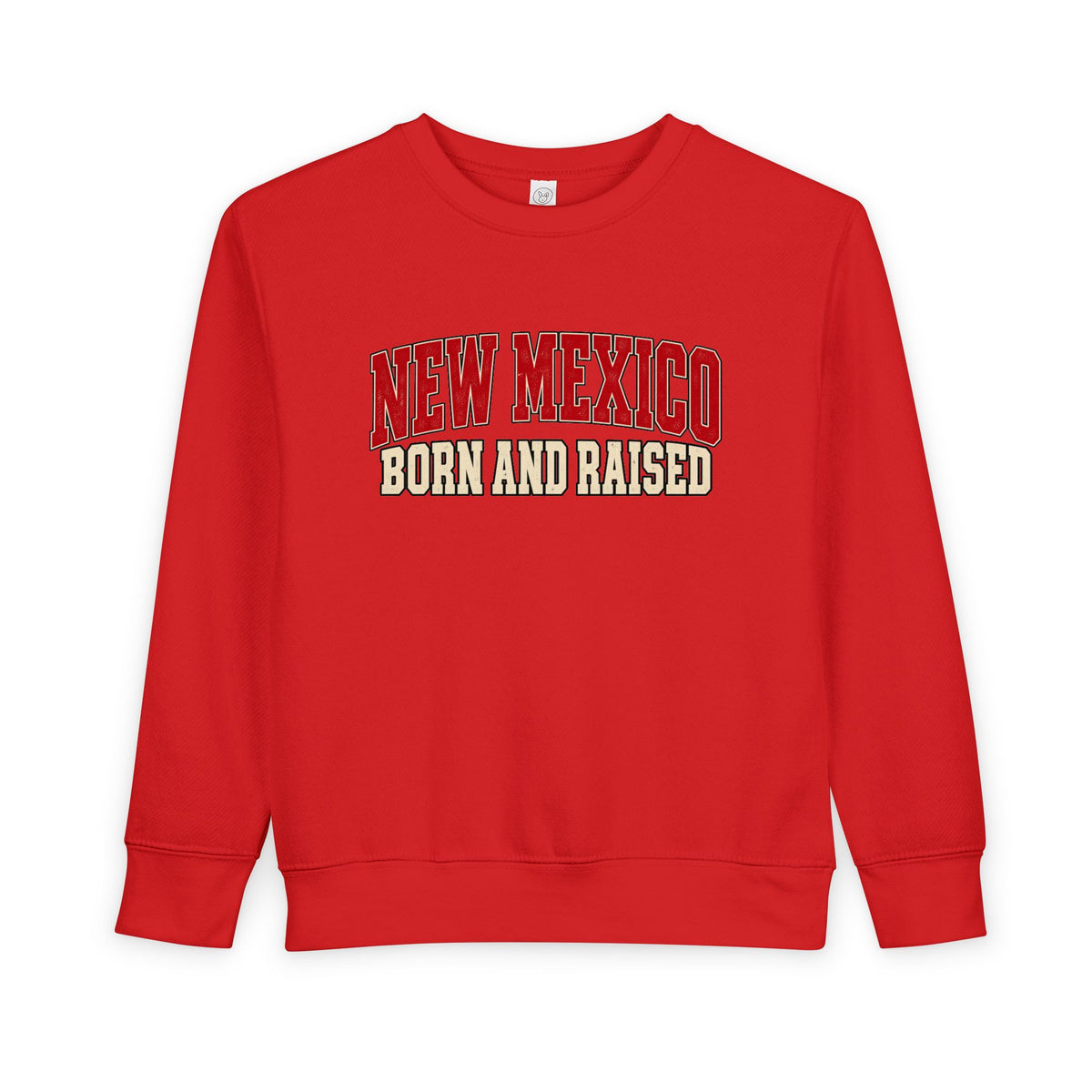 New Mexico Born and Raised Retro Collegiate Unisex Toddler Sweatshirt
