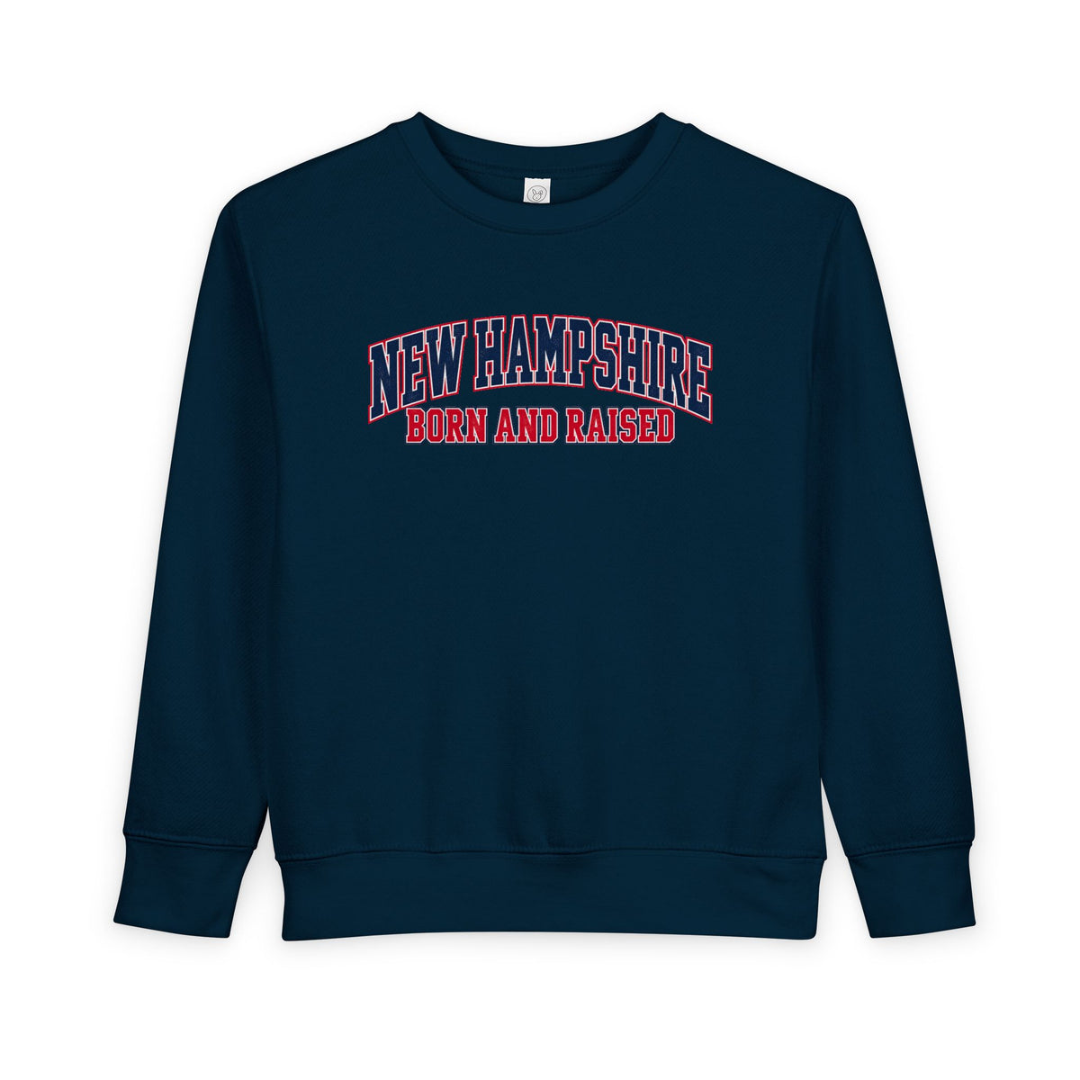 New Hampshire Born and Raised Premium Collegiate Unisex Toddler Sweatshirt Graphic