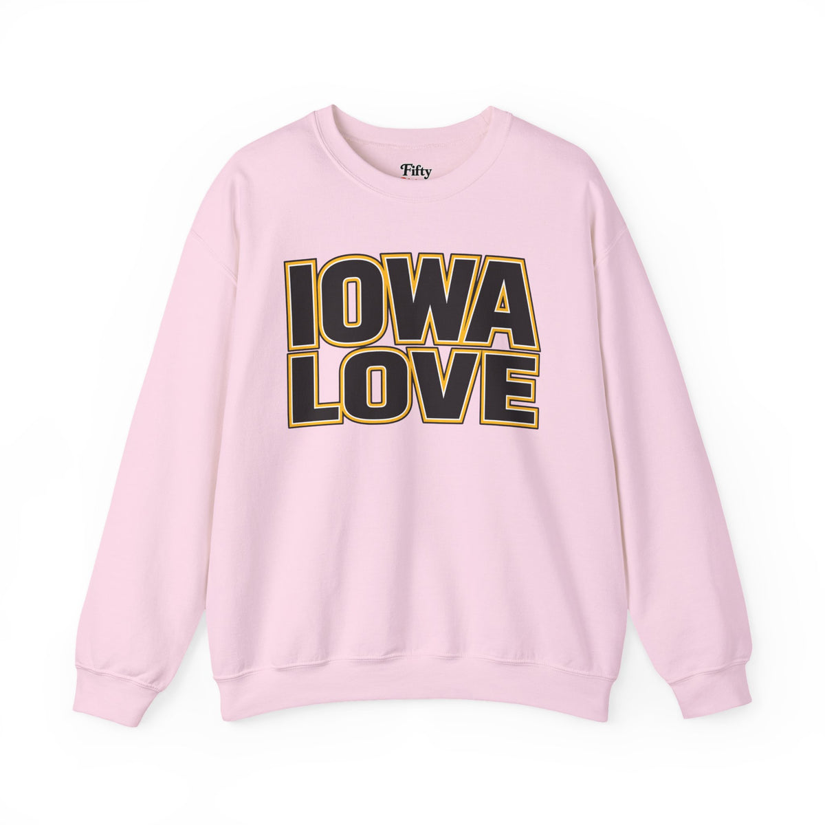 Iowa Love Unisex Crewneck Sweatshirt State Name Graphic