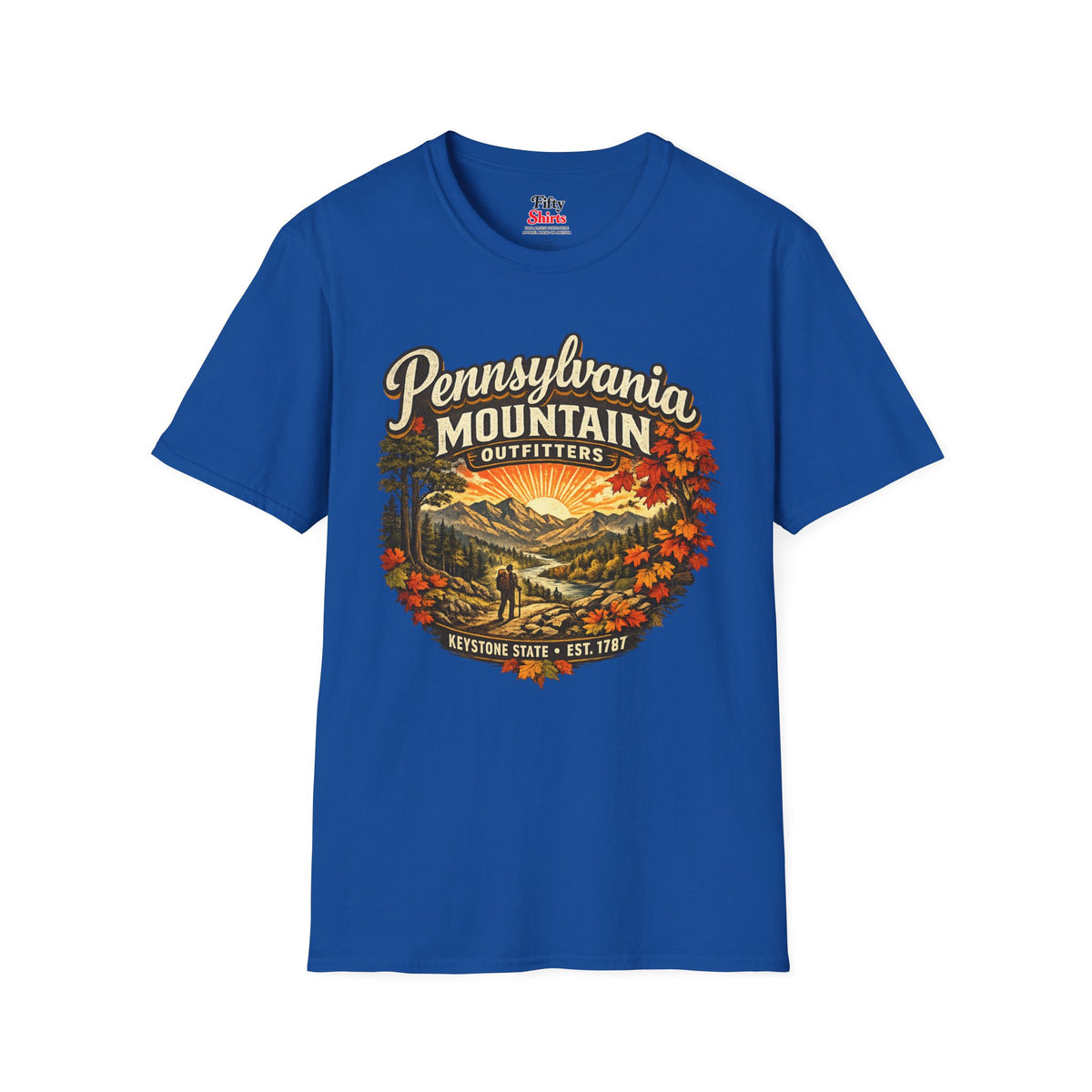 Pennsylvania Mountain Outfitters Unisex Softstyle T Shirt State Pride Graphic Tee Collections FS03
