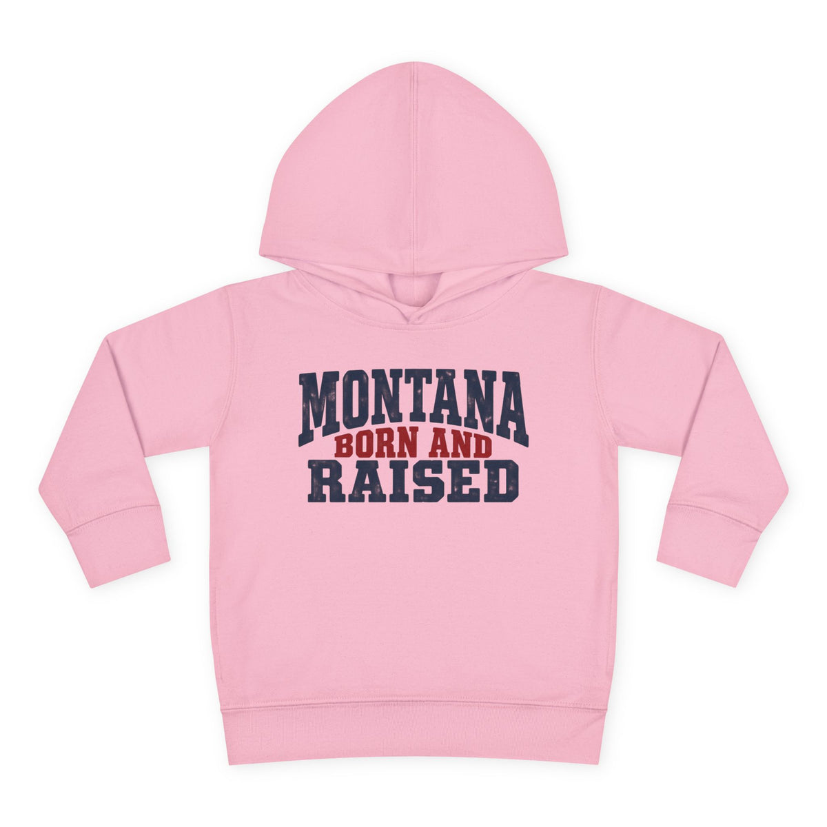 Montana Born and Raised Rustic Workwear Unisex Toddler Pullover Fleece Hoodie