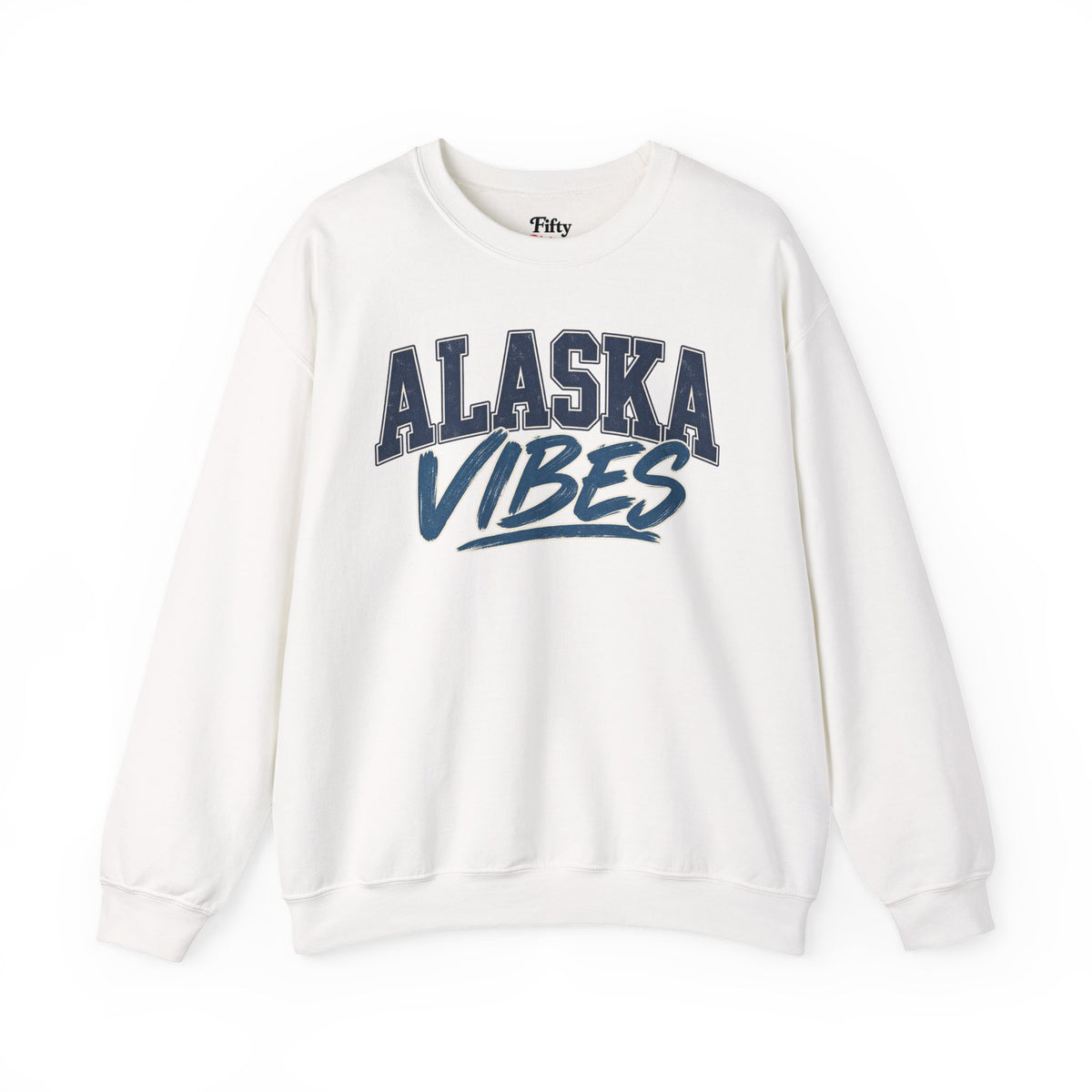 Alaska Vibes Unisex Crewneck Sweatshirt State Name Graphic