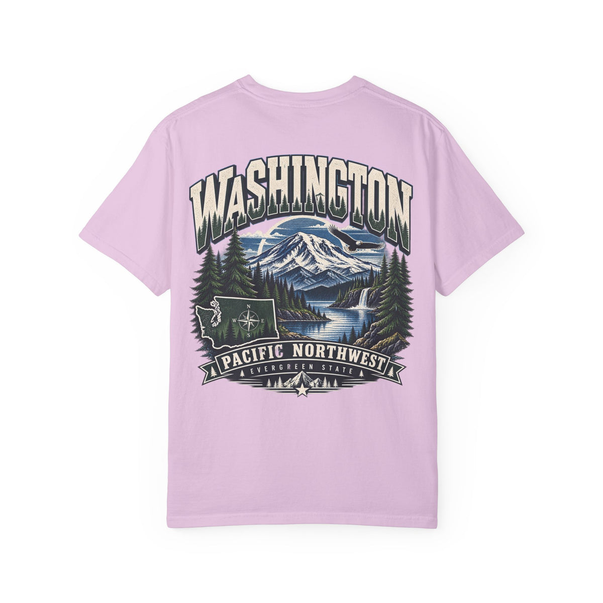 Washington Pacific Northwest Unisex Comfort Color 1717 Streetwear Graphic Tee