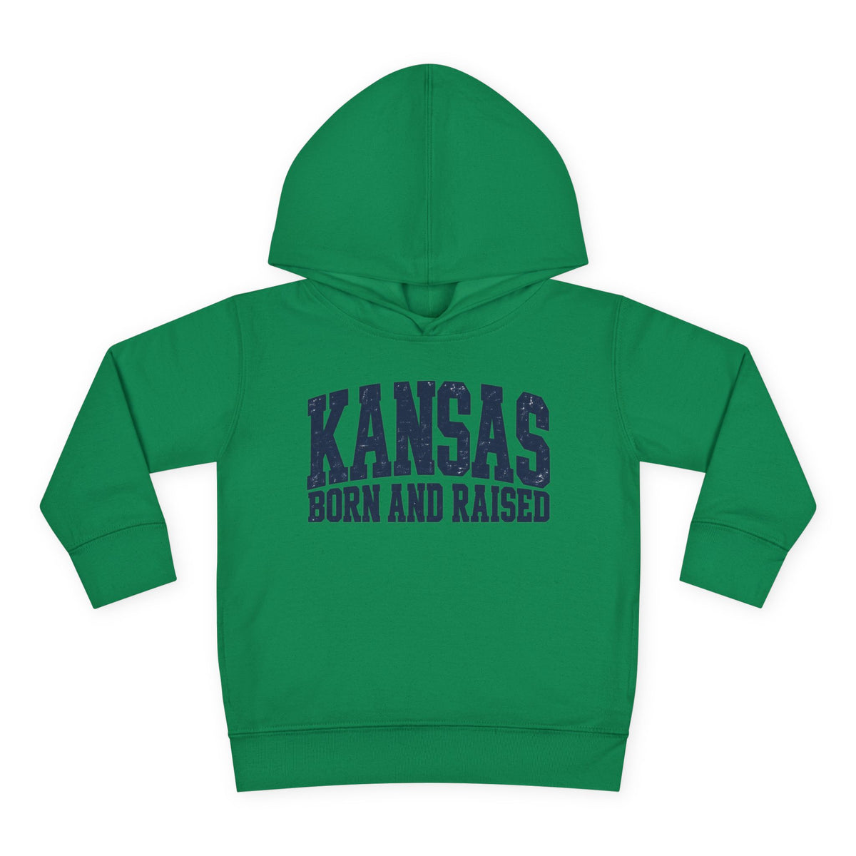 Kansas Born and Raised Bold Athletic Unisex Toddler Pullover Fleece Hoodie