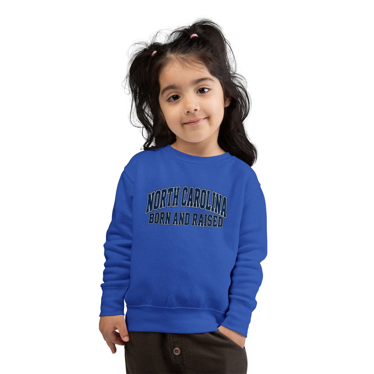 North Carolina Born and Raised Old-School Sportswear Unisex Toddler Sweatshirt
