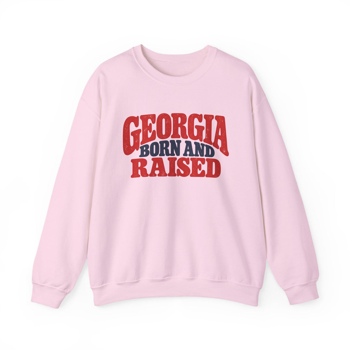 Georgia Born and Raised Retro Unisex Sweatshirt Graphic