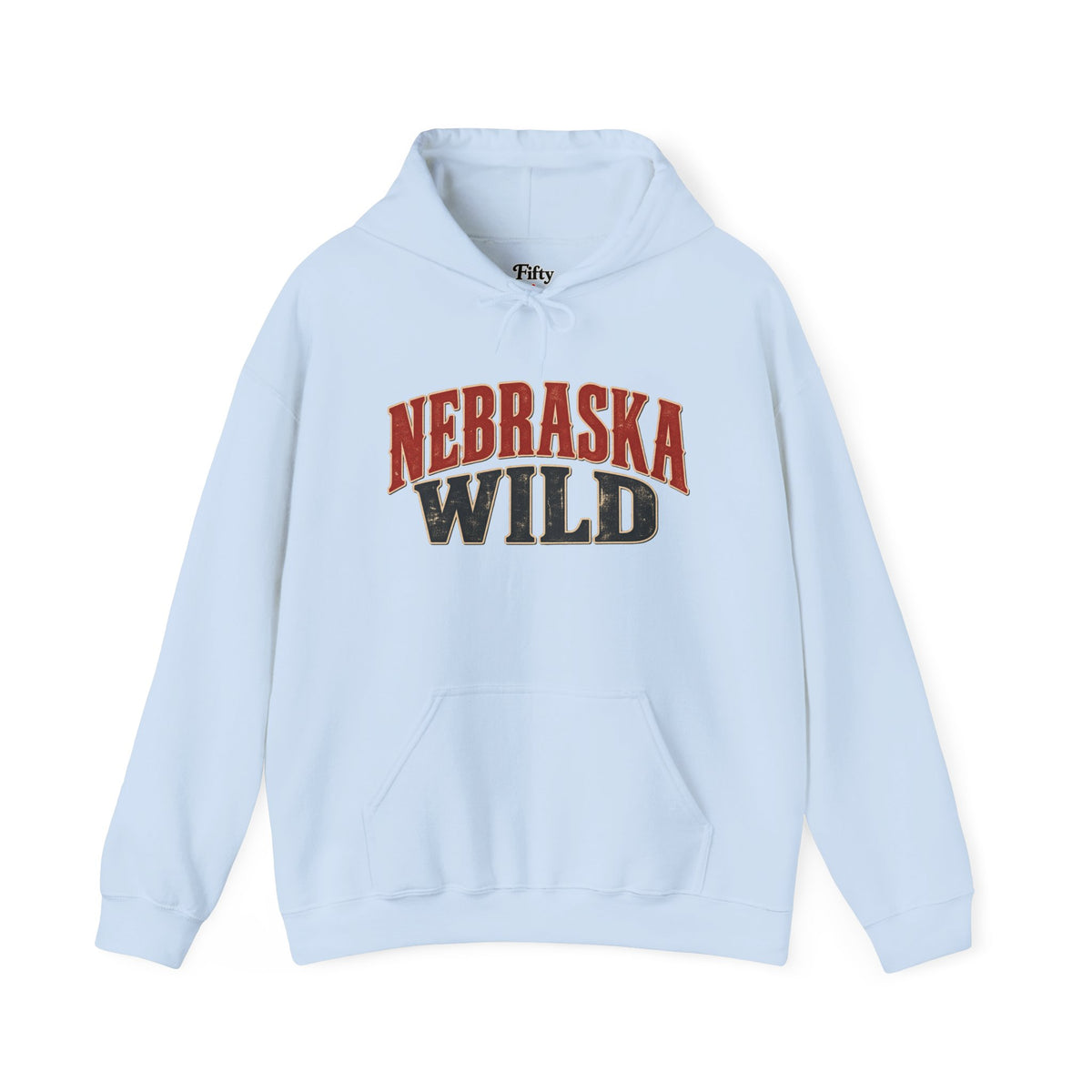 Nebraska Wild Unisex Hoodie State Name Graphic
