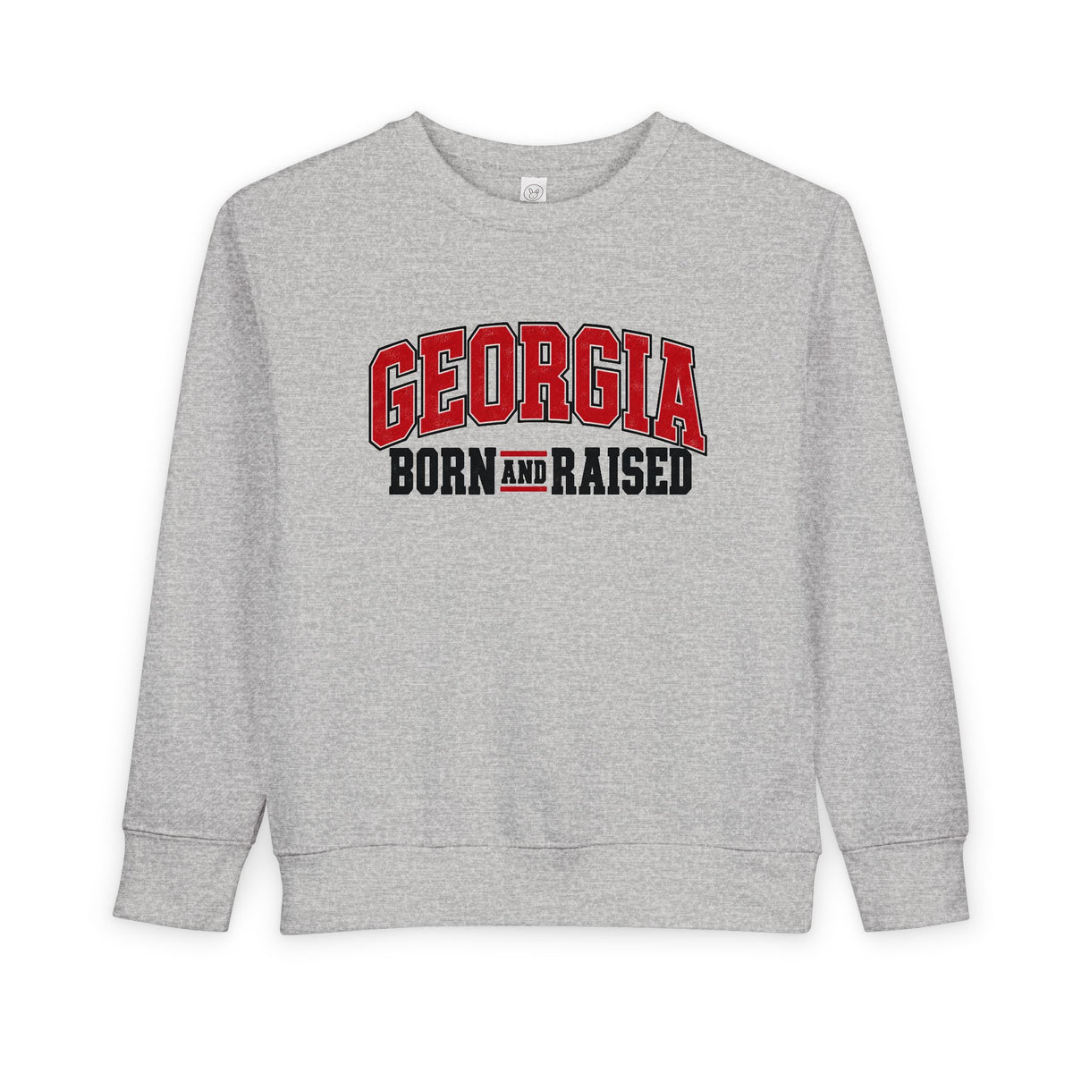 Georgia Born and Raised Old-School Athletic Unisex Toddler Sweatshirt