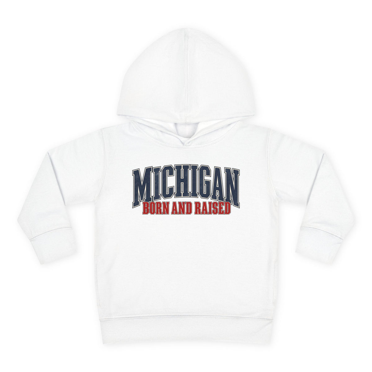 Michigan Born and Raised Luxury Vintage Streetwear Unisex Toddler Pullover Fleece Hoodie