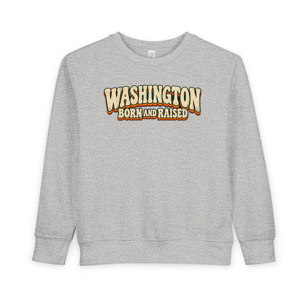 Washington Born and Raised Vintage 1970s Unisex Toddler Sweatshirt