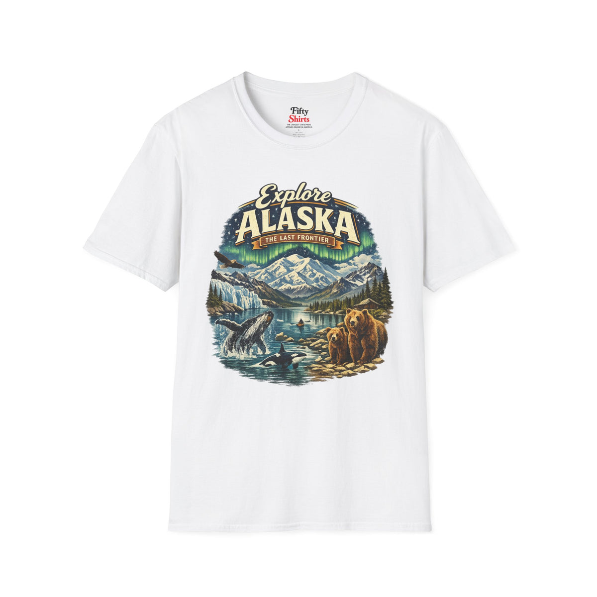 Explore Alaska Unisex Softstyle T Shirt State Pride Graphic Tee Collections FS03