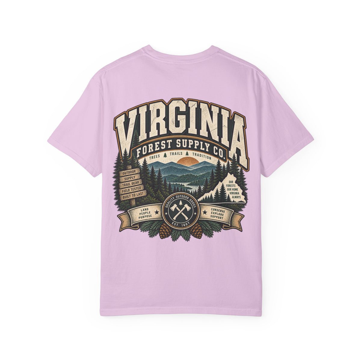 Virginia Forest Supply Co Unisex Comfort Color 1717 Streetwear Graphic Tee