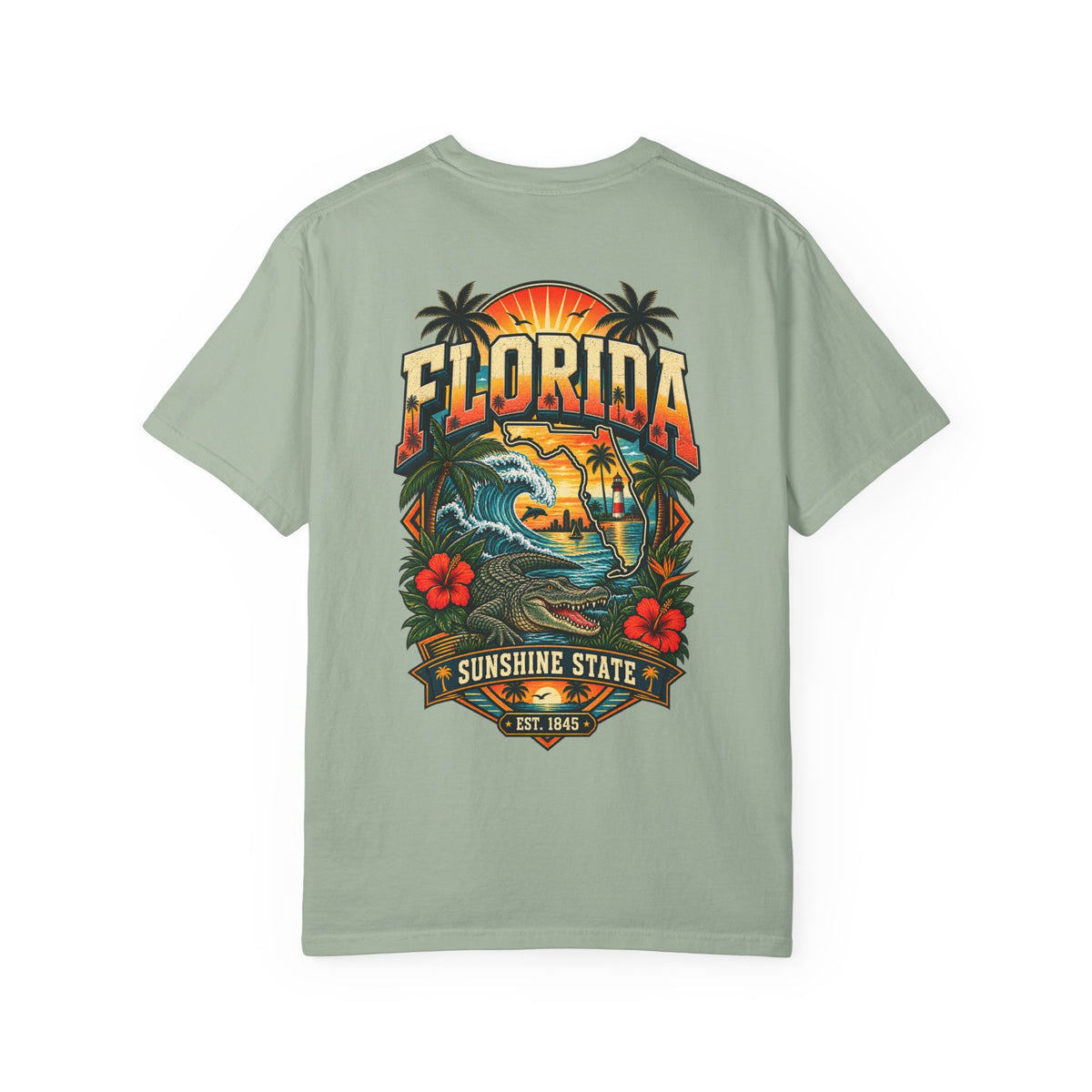 Florida Sunshine Legacy Unisex Comfort Color 1717 Streetwear Graphic Tee
