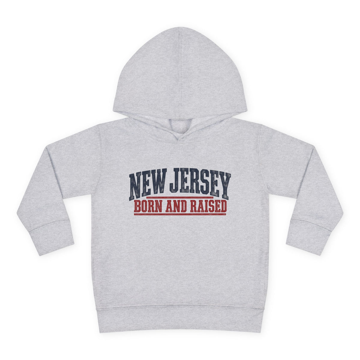 New Jersey Born and Raised Vintage Americana Unisex Toddler Pullover Fleece Hoodie