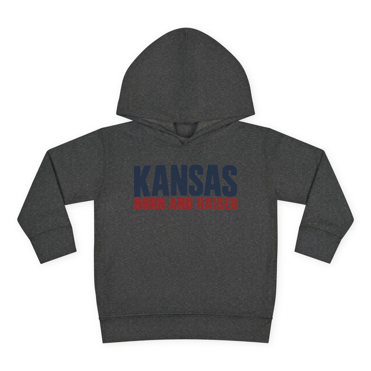 Kansas Born and Raised Modern Heritage Unisex Toddler Pullover Fleece Hoodie