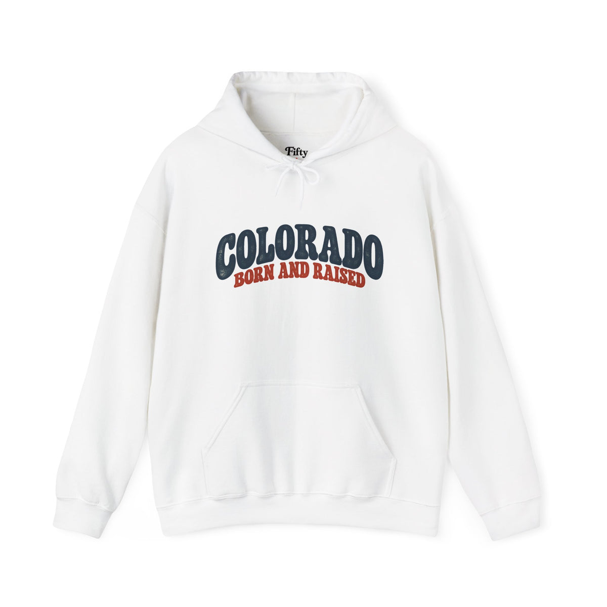 Colorado Born and Raised Retro 1970s Unisex Hoodie Graphic