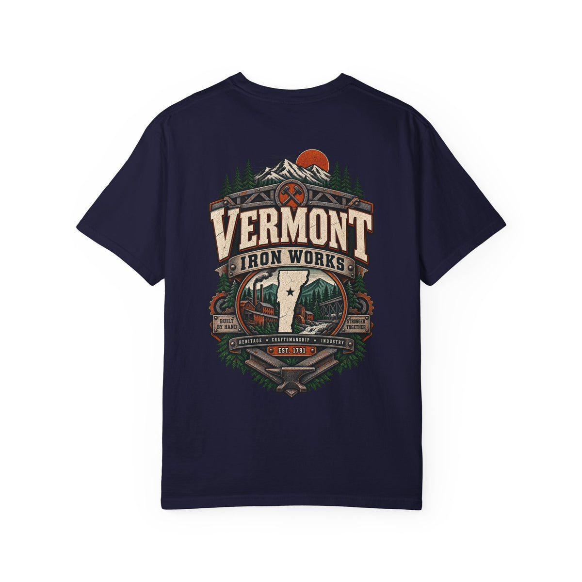 Vermont Iron Works Unisex Comfort Color 1717 Streetwear Graphic Tee