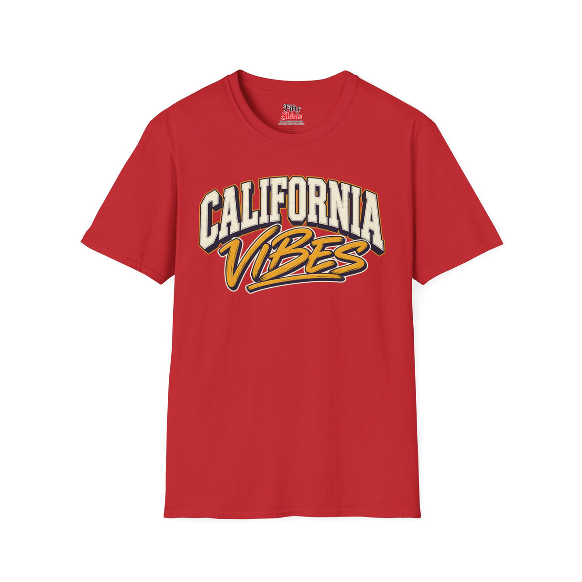 California Vibes Unisex Softstyle T Shirt State Name Graphic Tee