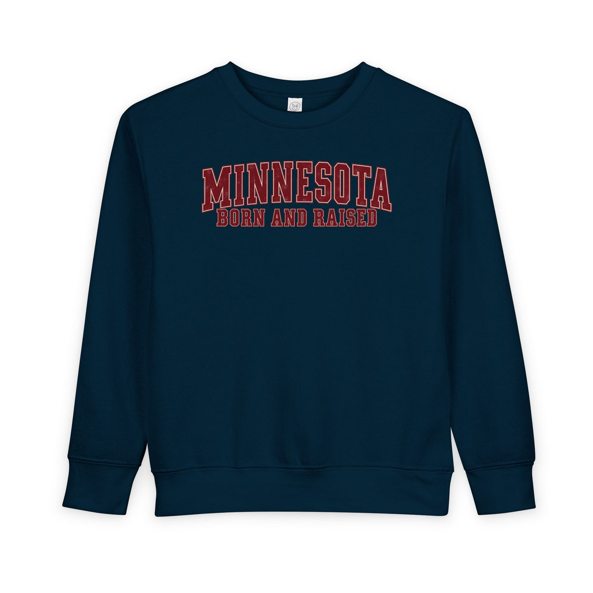 Minnesota Born and Raised Vintage Collegiate Unisex Toddler Sweatshirt