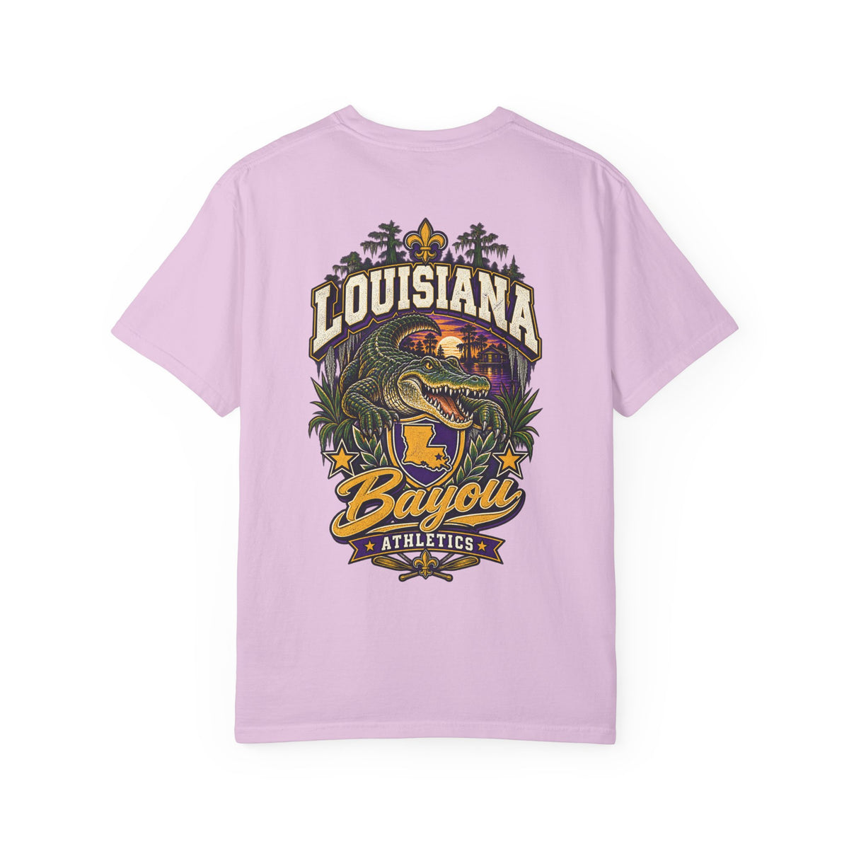 Louisiana Bayou Athletics Unisex Comfort Color 1717 Streetwear Graphic Tee