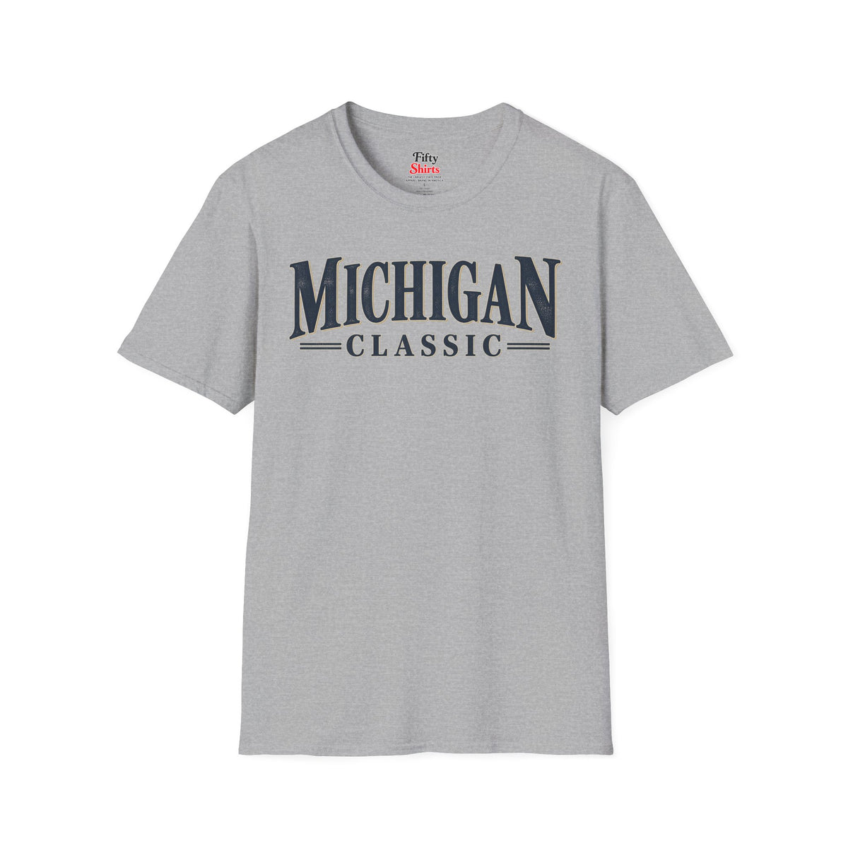 Michigan Classic Unisex Softstyle T Shirt State Name Graphic Tee