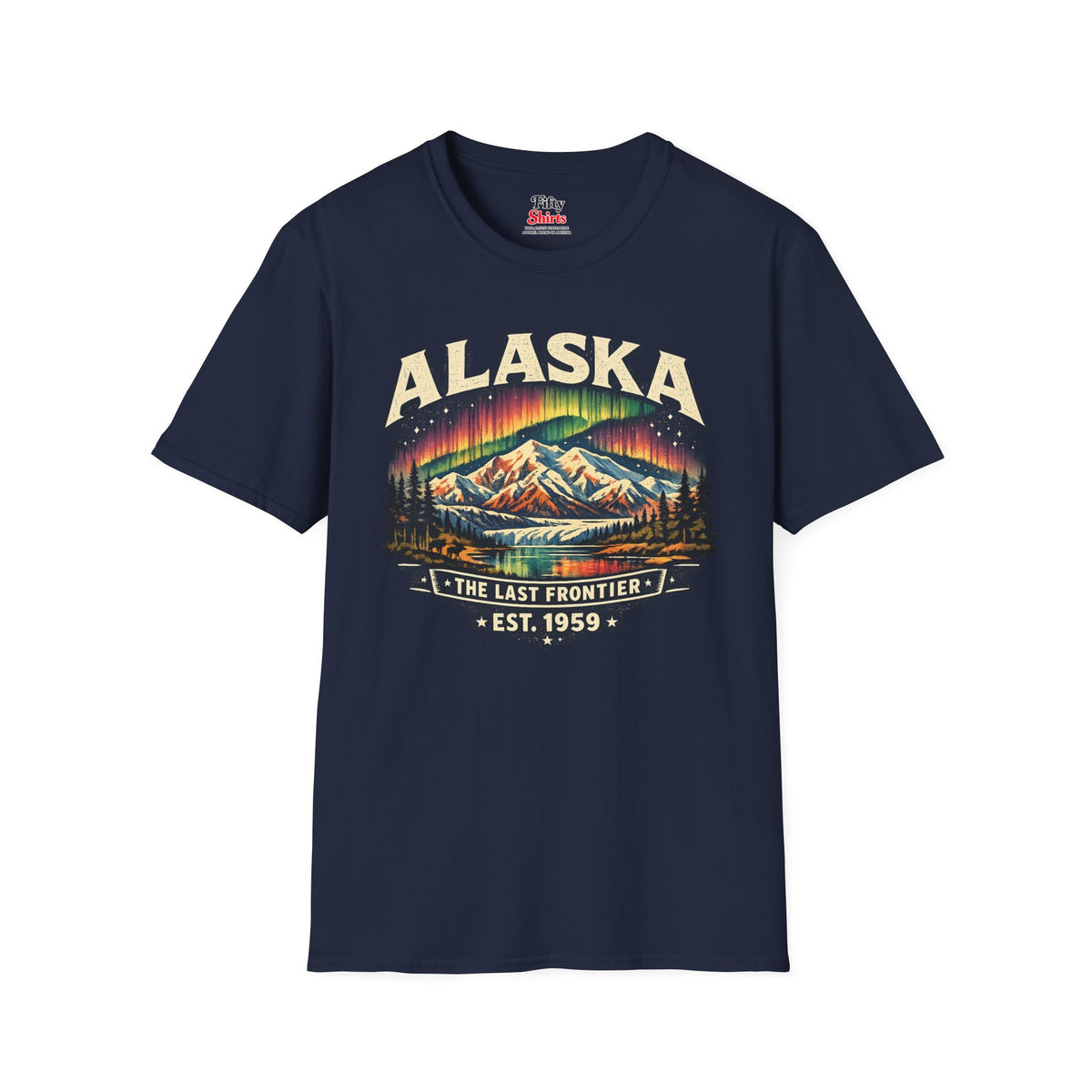 Alaska Northern Lights Unisex Softstyle T Shirt State Pride Graphic Tee Collections FS03