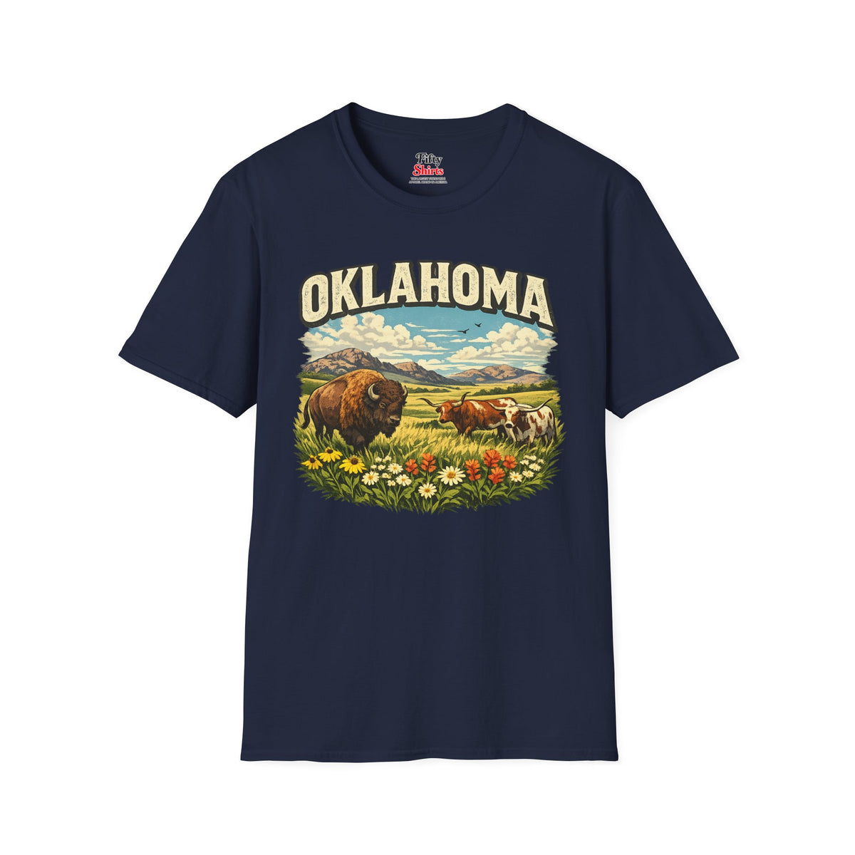 Oklahoma Wildlife Unisex Softstyle T Shirt State Pride Graphic Tee Collections FS03