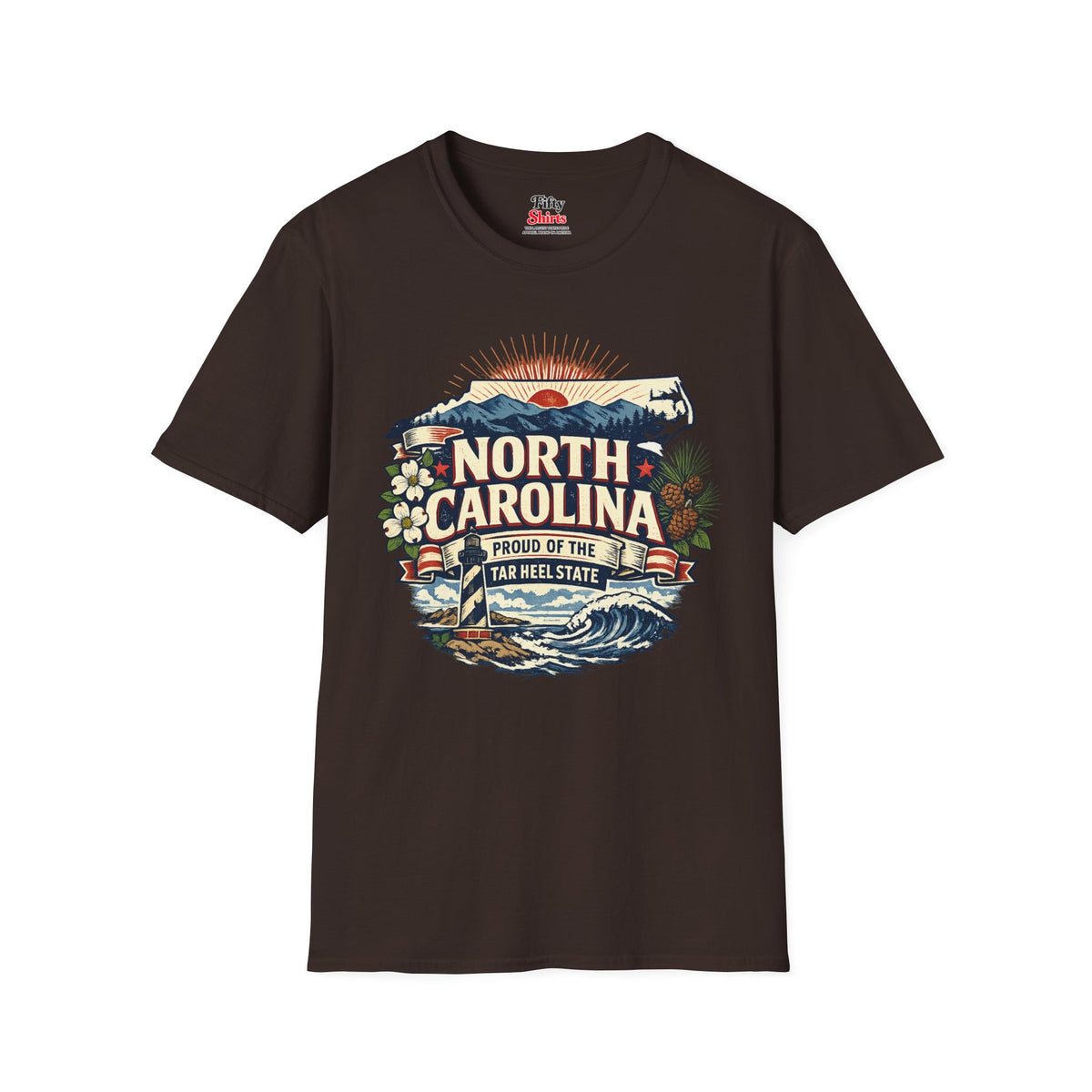 North Carolina State Pride Unisex Softstyle T Shirt State Pride Graphic Tee Collections FS03