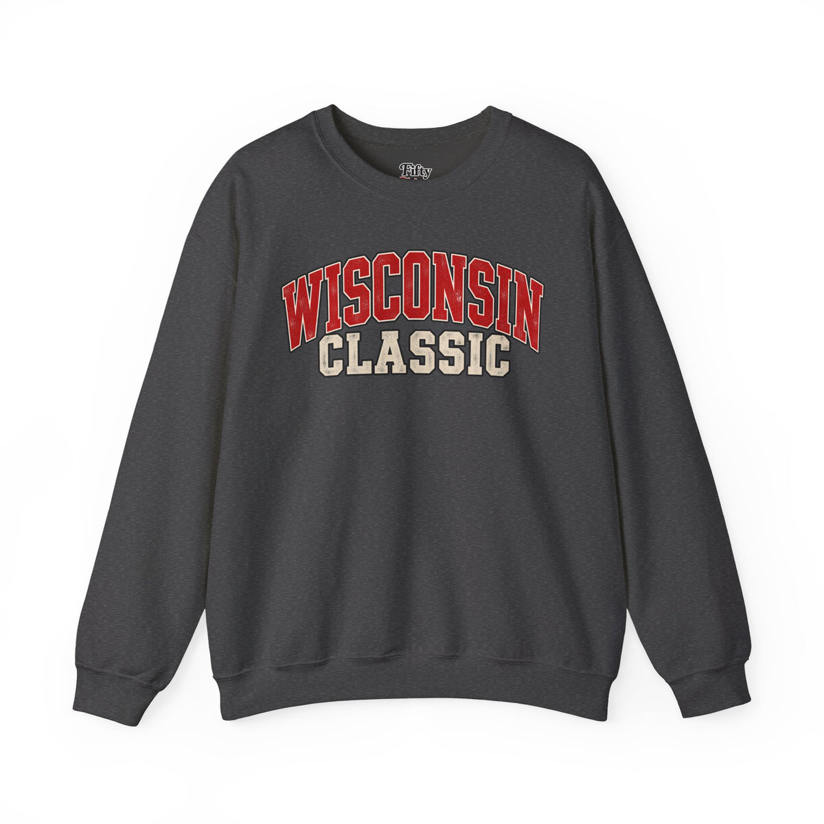 Wisconsin Classic Unisex Crewneck Sweatshirt State Name Graphic