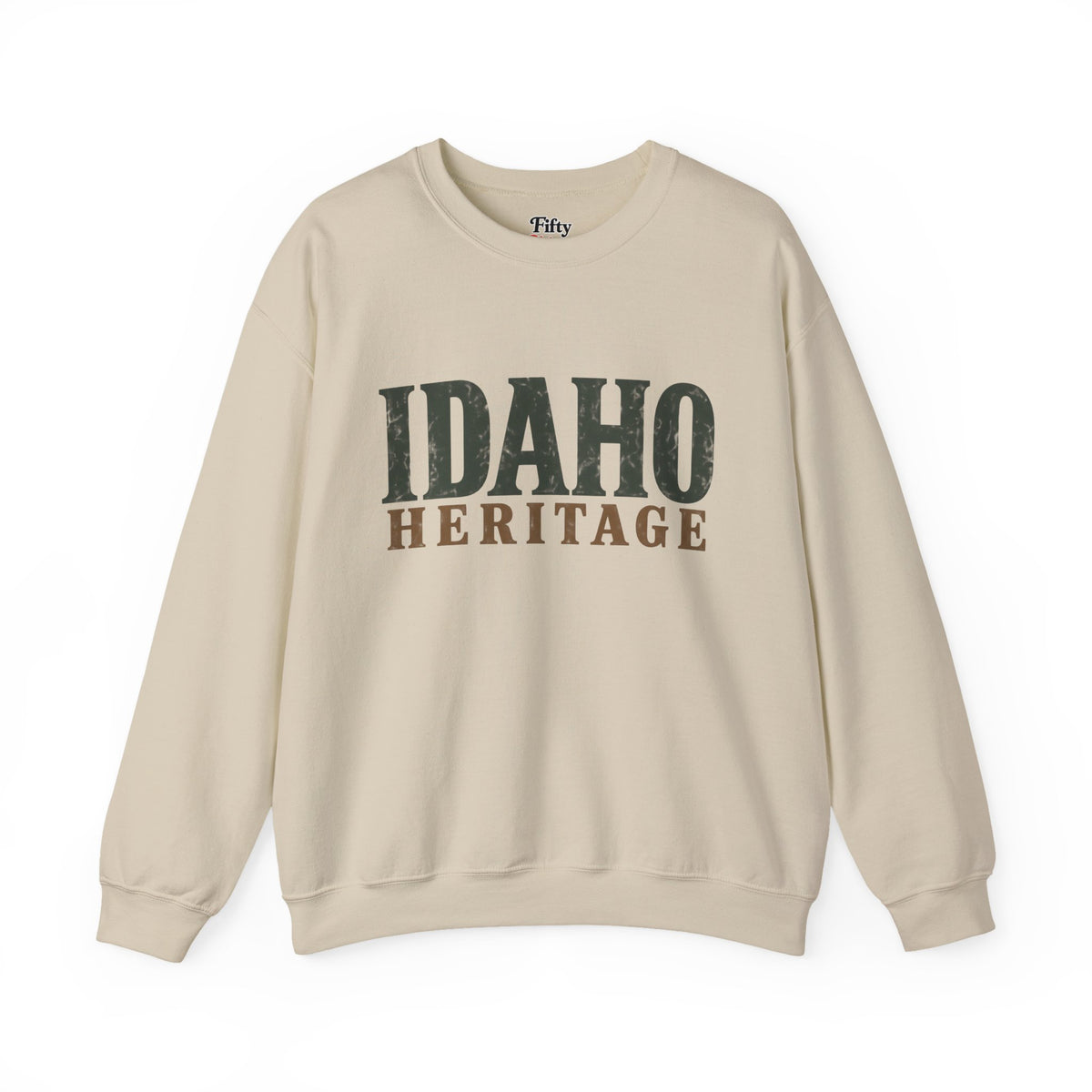 Idaho Heritage Unisex Crewneck Sweatshirt State Name Graphic