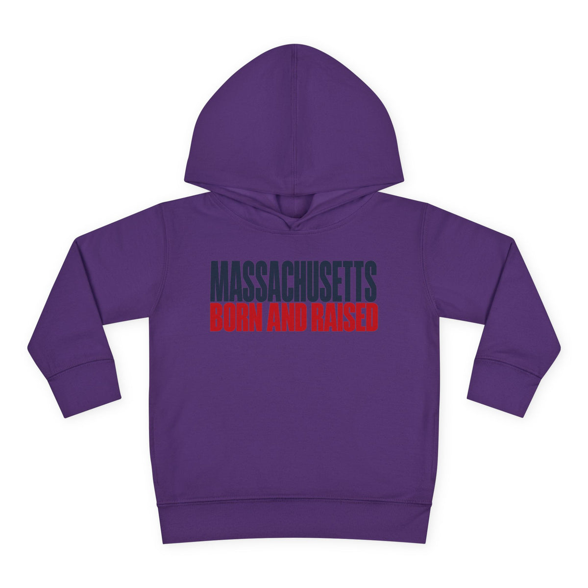 Massachusetts Born and Raised Modern Streetwear Unisex Toddler Pullover Fleece Hoodie
