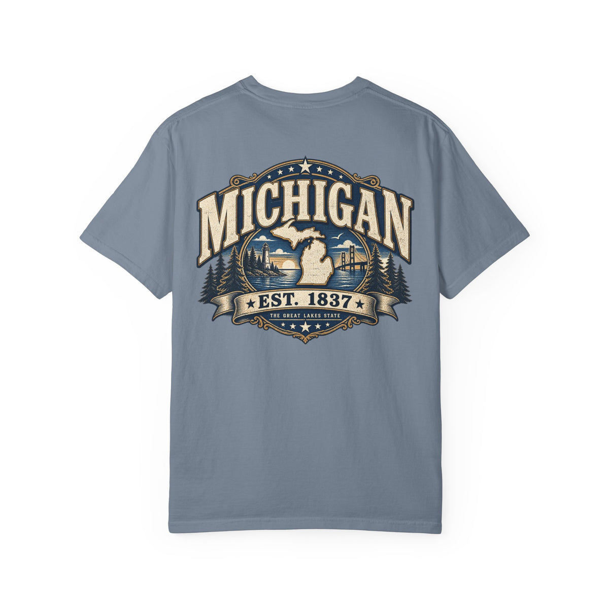 Michigan Established 1837 Unisex Comfort Color 1717 Streetwear Graphic Tee