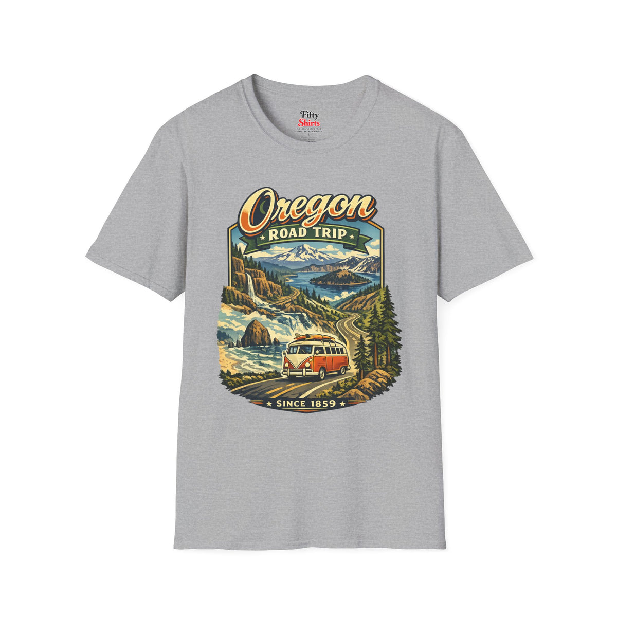 Oregon Road Trip Unisex Softstyle T Shirt State Pride Graphic Tee Collections FS03