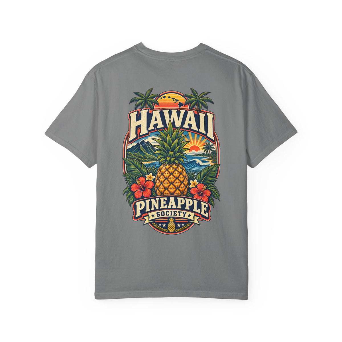 Hawaii Pineapple Society Unisex Comfort Color 1717 Streetwear Graphic Tee
