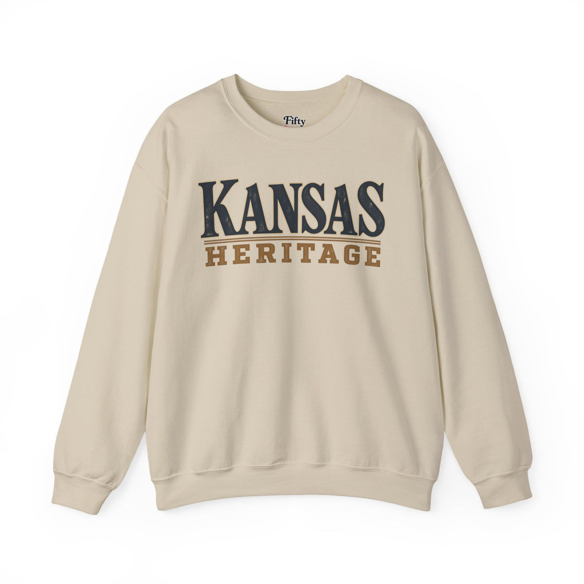 Kansas Heritage Unisex Crewneck Sweatshirt State Name Graphic
