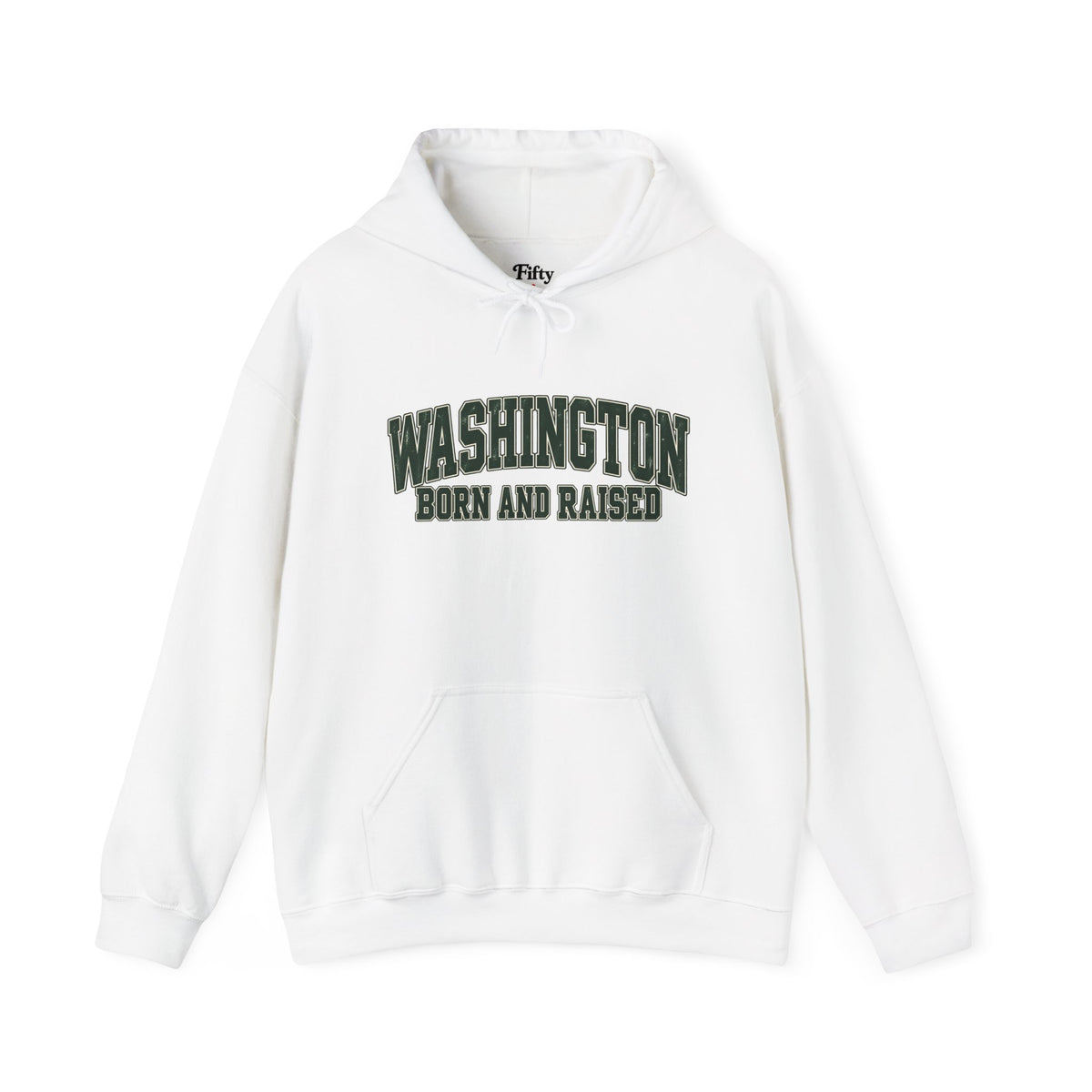 Washington Born and Raised Classic Collegiate Unisex Hoodie Graphic