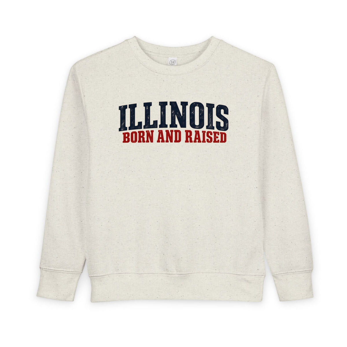 Illinois Born and Raised Midwest Americana Unisex Toddler Sweatshirt