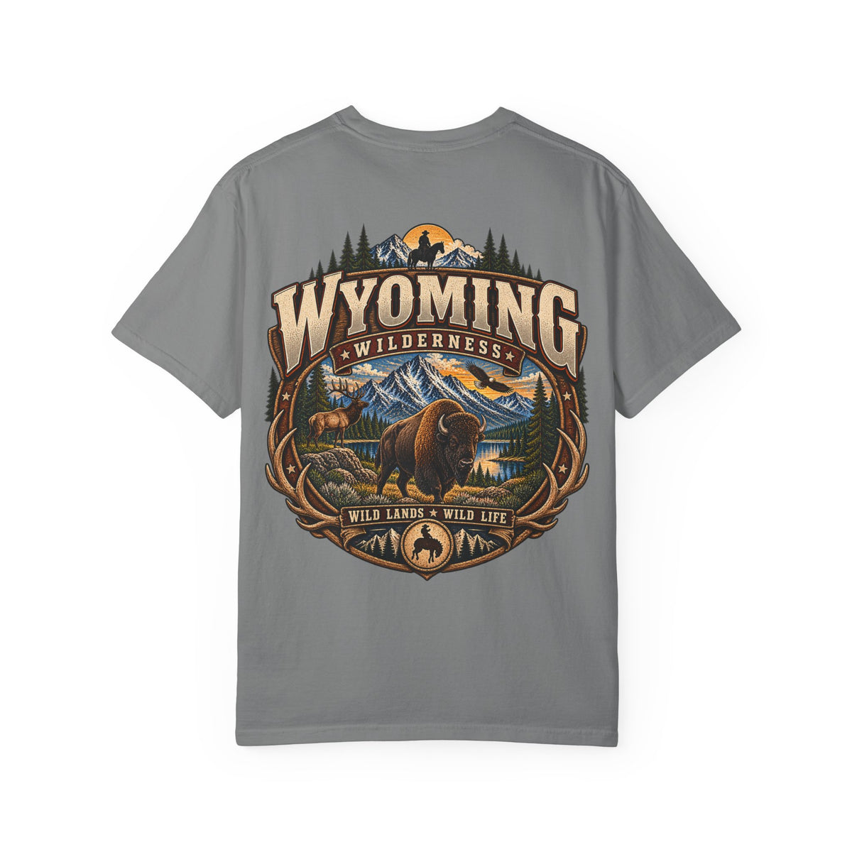 Wyoming Wildlife Unisex Comfort Color 1717 Streetwear Graphic Tee