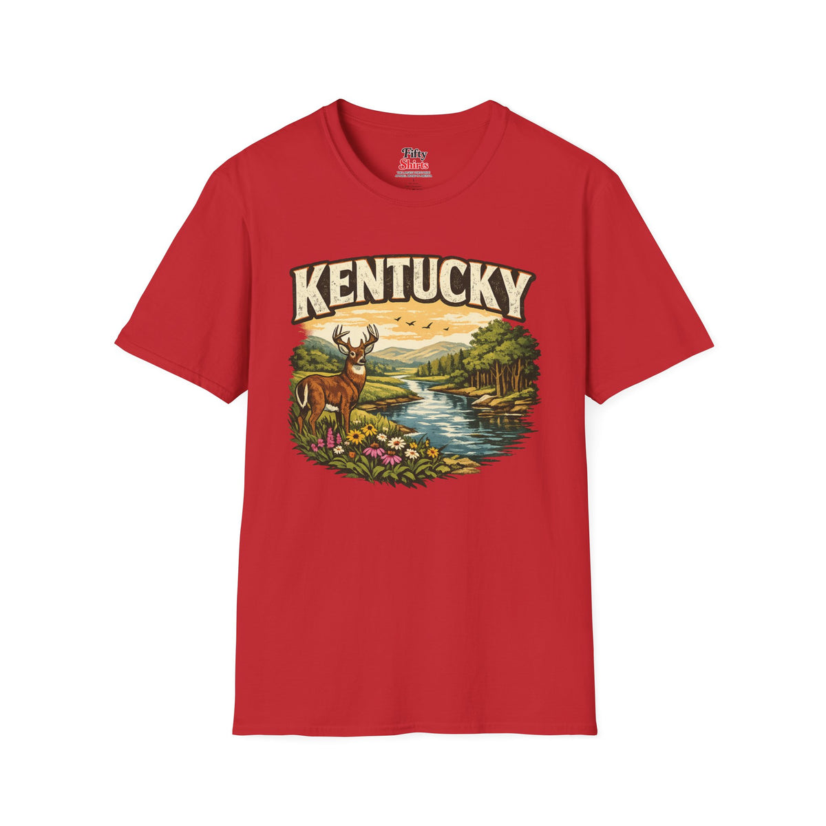 Kentucky Wildlife Unisex Softstyle T Shirt State Pride Graphic Tee Collections FS03