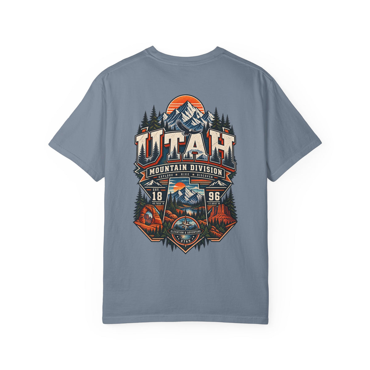 Utah Mountain Division Unisex Comfort Color 1717 Streetwear Graphic Tee