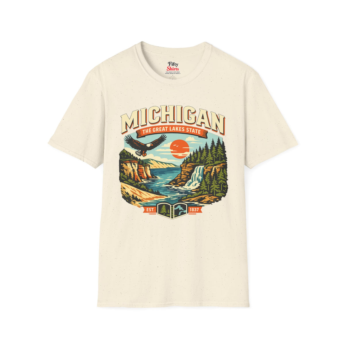 Michigan Great Lakes State Aventure Unisex Softstyle T Shirt State Pride Graphic Tee Collections FS03